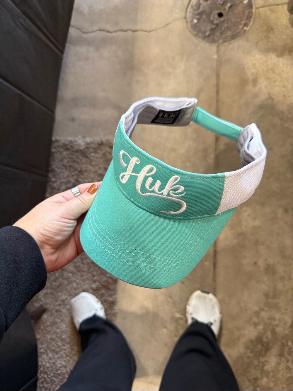 Huk Kids Mint Green Visor with White Mesh Panels